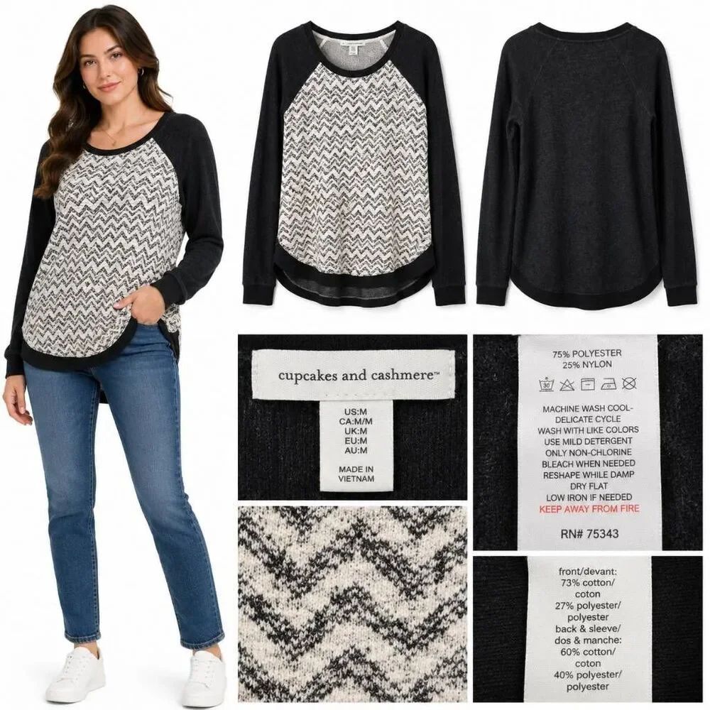Maurices Chevron Colorblock Pullover Sweater Medium
